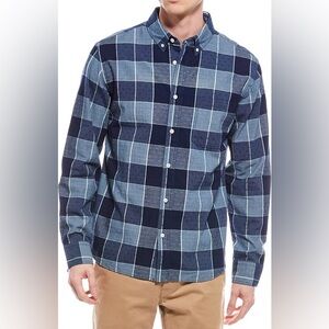 Billy Reid Indigo Dobby Tuscumbia Shirt NWT 100% Cotton